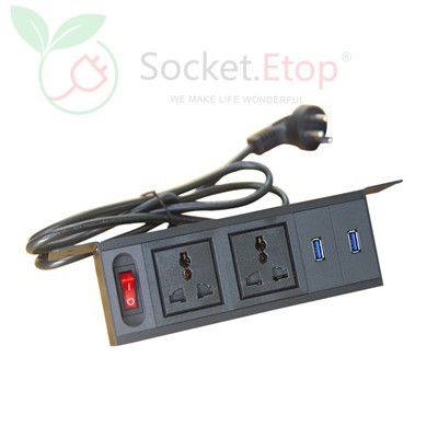 Clip On skrifborðsinnstunga með hraðhleðslu